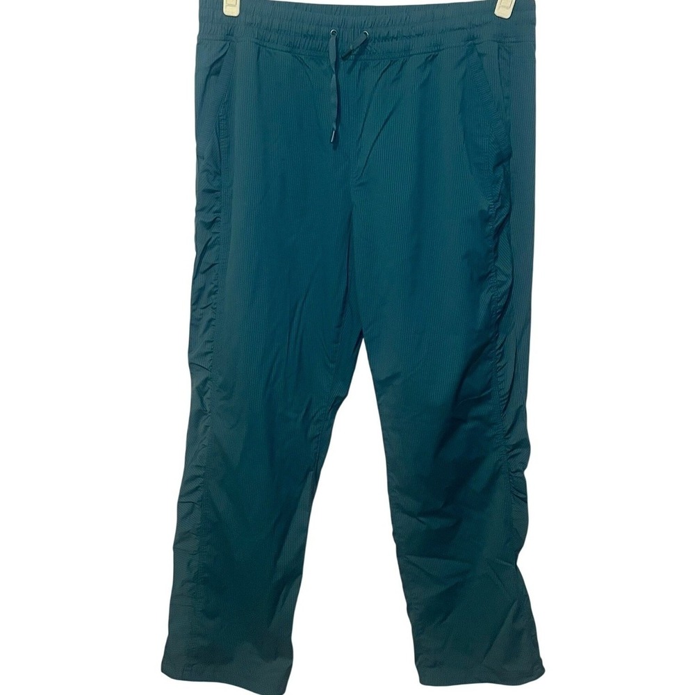 Eddie Bauer Womens XL Teal Blue Trail Hiking Pants Drawstring Gorpcore